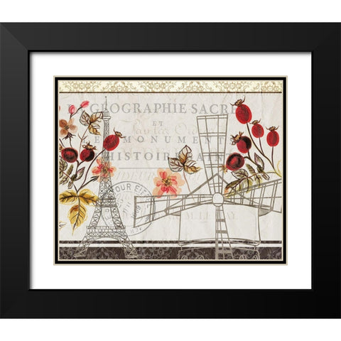 Paris Mon Amour 4 Black Modern Wood Framed Art Print with Double Matting by Kimberly, Allen