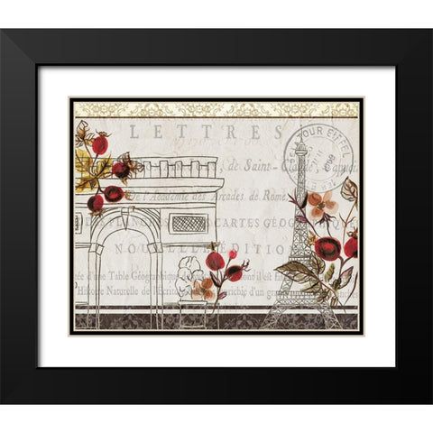 Paris Mon Amour 5 Black Modern Wood Framed Art Print with Double Matting by Kimberly, Allen