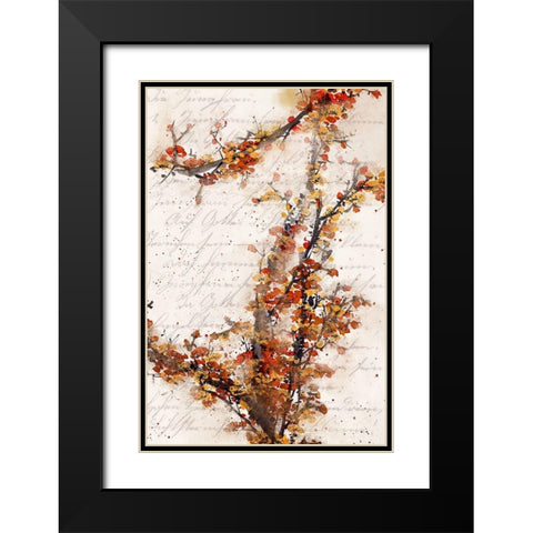 Branches Black Modern Wood Framed Art Print with Double Matting by Kimberly, Allen