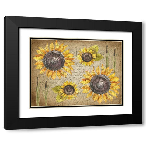 Sunflower Day Black Modern Wood Framed Art Print with Double Matting by Kimberly, Allen