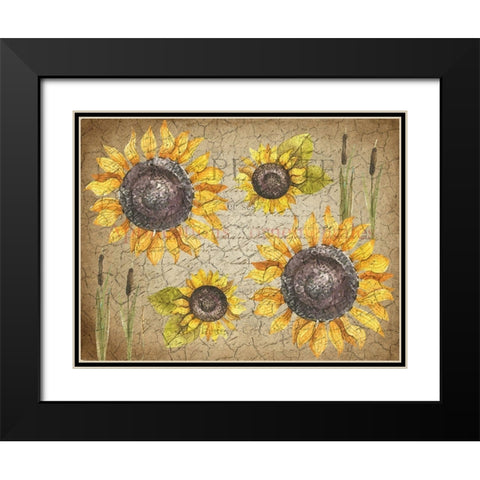 Sunflower Day Black Modern Wood Framed Art Print with Double Matting by Kimberly, Allen