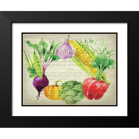 Fresh Veggies 1 Black Modern Wood Framed Art Print with Double Matting by Kimberly, Allen