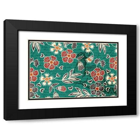 Hidden Peacock 2 Black Modern Wood Framed Art Print with Double Matting by Kimberly, Allen