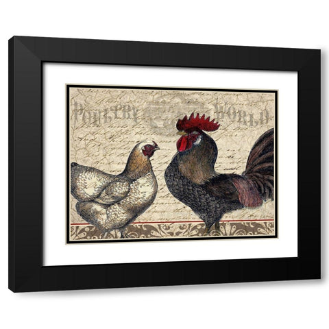 Poultry World Black Modern Wood Framed Art Print with Double Matting by Kimberly, Allen