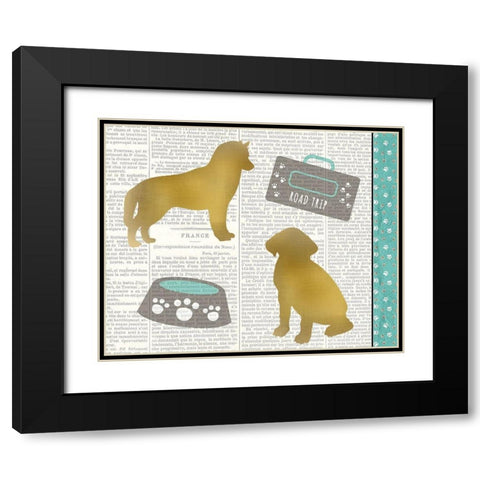 Ruff Ruff 6 Black Modern Wood Framed Art Print with Double Matting by Kimberly, Allen