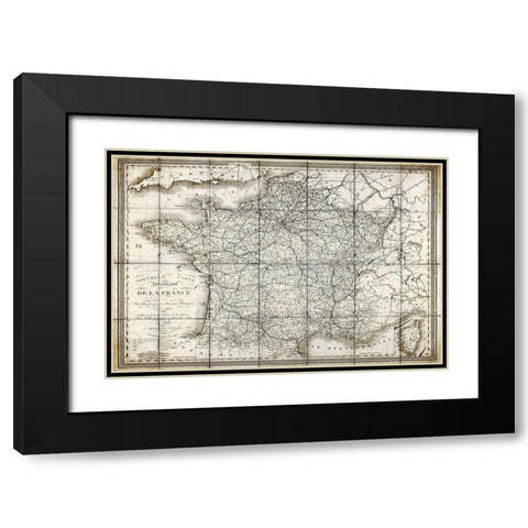 De La France Black Modern Wood Framed Art Print with Double Matting by Kimberly, Allen