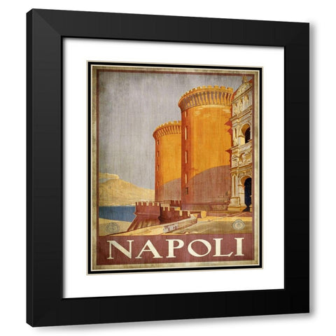 Vintage Travel Poster 1 Black Modern Wood Framed Art Print with Double Matting by Kimberly, Allen