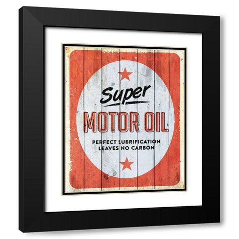 Motor Oil Black Modern Wood Framed Art Print with Double Matting by Kimberly, Allen