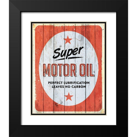 Motor Oil Black Modern Wood Framed Art Print with Double Matting by Kimberly, Allen