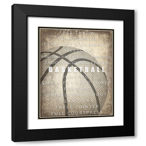 Sports a Way of Life 1 Black Modern Wood Framed Art Print with Double Matting by Kimberly, Allen