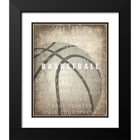 Sports a Way of Life 1 Black Modern Wood Framed Art Print with Double Matting by Kimberly, Allen