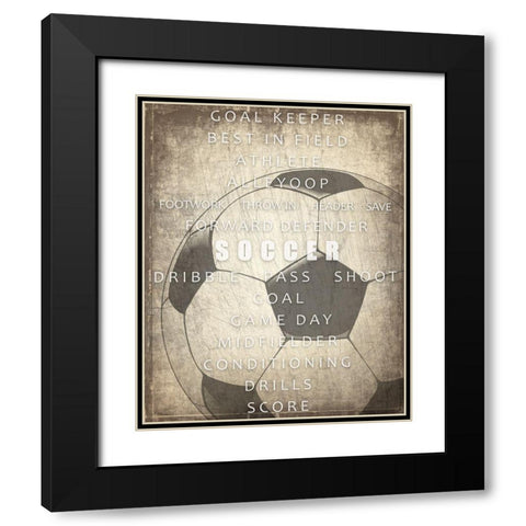 Sports a Way of Life 2 Black Modern Wood Framed Art Print with Double Matting by Kimberly, Allen