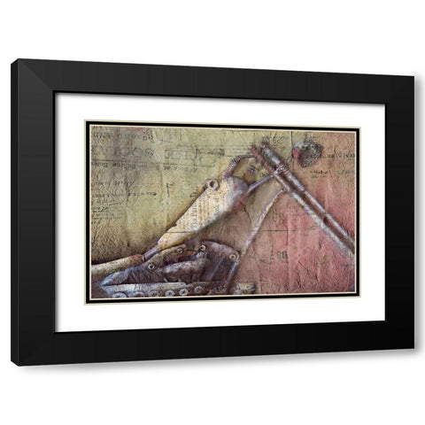 Riding Black Modern Wood Framed Art Print with Double Matting by Kimberly, Allen