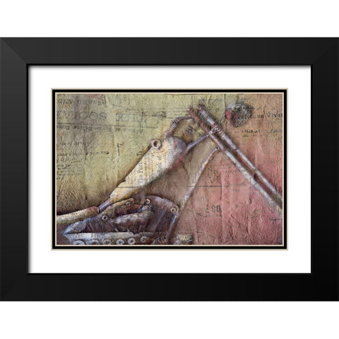 Riding Black Modern Wood Framed Art Print with Double Matting by Kimberly, Allen