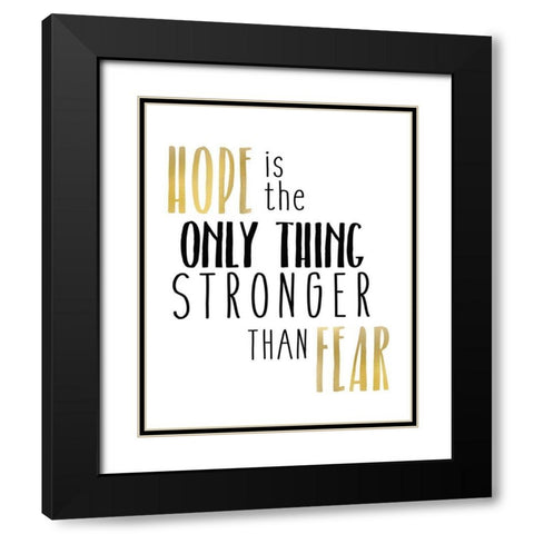 Stronger Black Modern Wood Framed Art Print with Double Matting by Kimberly, Allen