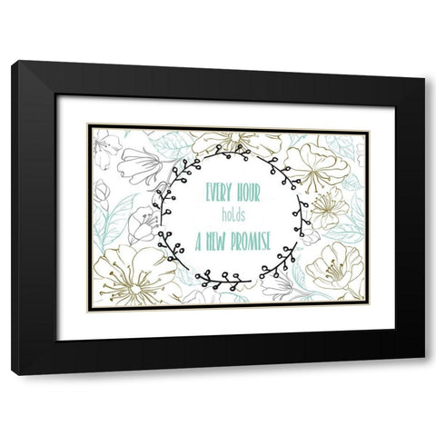 Beginnings 2 Black Modern Wood Framed Art Print with Double Matting by Kimberly, Allen