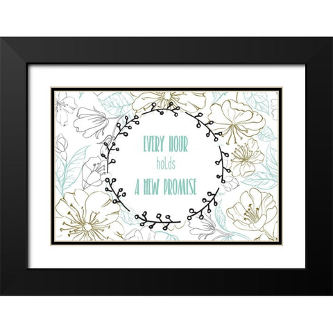 Beginnings 2 Black Modern Wood Framed Art Print with Double Matting by Kimberly, Allen