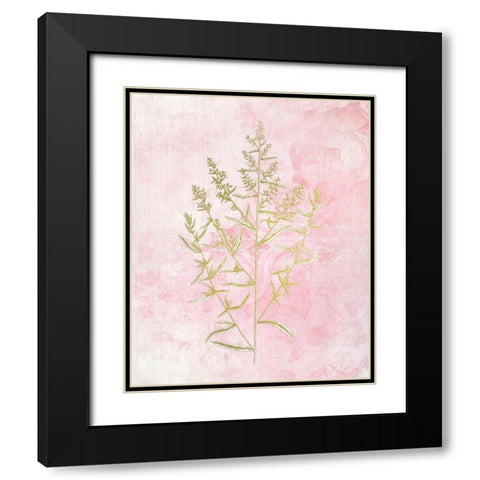 Botanical Pink 1 Black Modern Wood Framed Art Print with Double Matting by Kimberly, Allen
