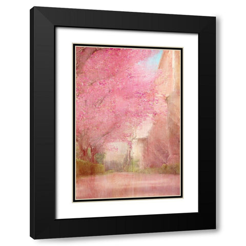 Pink Pathway Black Modern Wood Framed Art Print with Double Matting by Kimberly, Allen