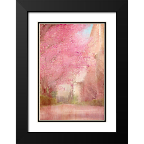 Pink Pathway Black Modern Wood Framed Art Print with Double Matting by Kimberly, Allen