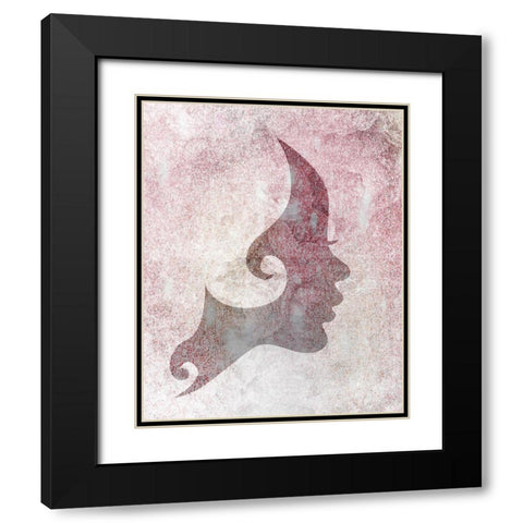 Silhouette 1 Black Modern Wood Framed Art Print with Double Matting by Kimberly, Allen