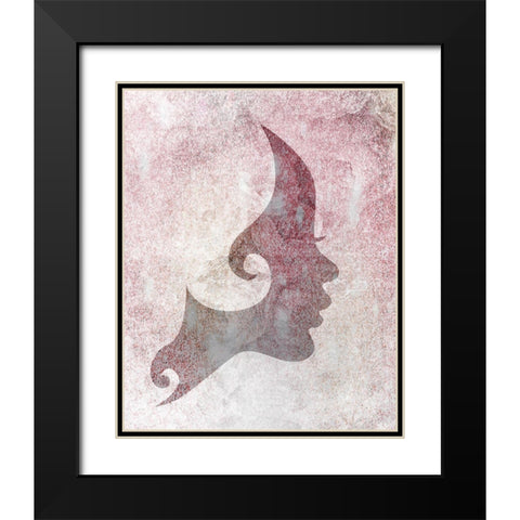 Silhouette 1 Black Modern Wood Framed Art Print with Double Matting by Kimberly, Allen