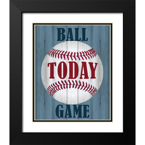 Ball Game Black Modern Wood Framed Art Print with Double Matting by Kimberly, Allen