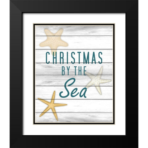 Christmas by the Sea 2 Black Modern Wood Framed Art Print with Double Matting by Kimberly, Allen