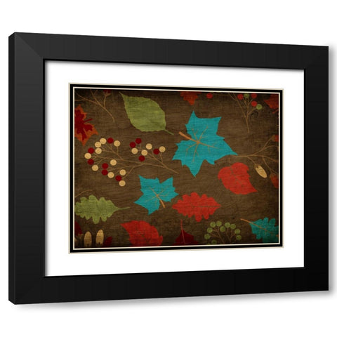 Fall Foliage Black Modern Wood Framed Art Print with Double Matting by Kimberly, Allen