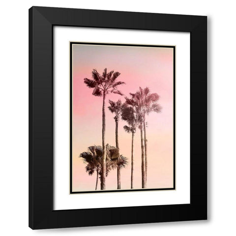 Pink Sunset 1 Black Modern Wood Framed Art Print with Double Matting by Kimberly, Allen