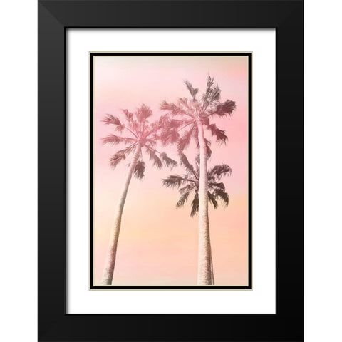 Pink Sunset 2 Black Modern Wood Framed Art Print with Double Matting by Kimberly, Allen
