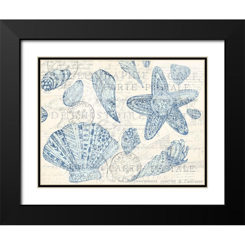 Dreaming of Shells Black Modern Wood Framed Art Print with Double Matting by Kimberly, Allen