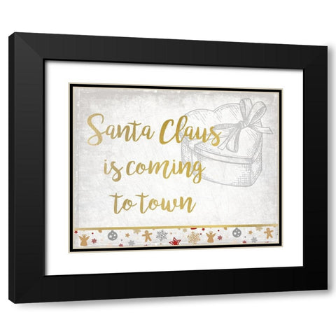 Christmas Jingle 6 Black Modern Wood Framed Art Print with Double Matting by Kimberly, Allen