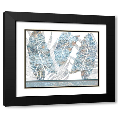 Frosted Blue 3 Black Modern Wood Framed Art Print with Double Matting by Kimberly, Allen