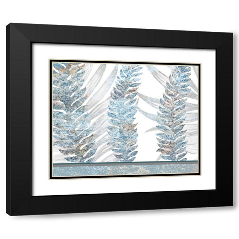 Frosted Blue 4 Black Modern Wood Framed Art Print with Double Matting by Kimberly, Allen