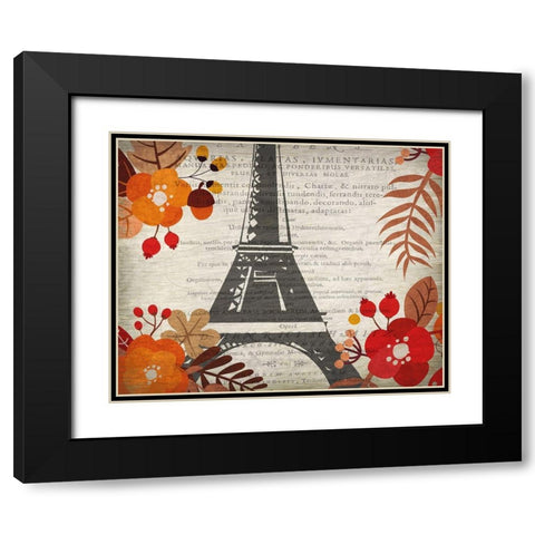 Paris in the Fall 3 Black Modern Wood Framed Art Print with Double Matting by Kimberly, Allen