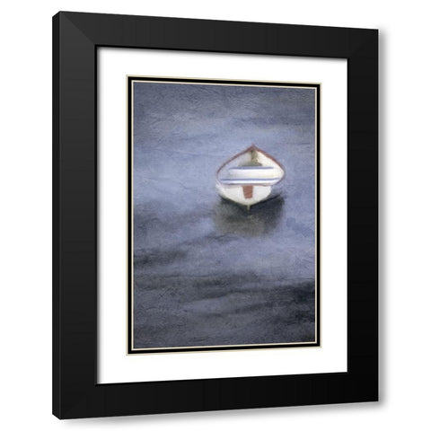 Blue Lake Black Modern Wood Framed Art Print with Double Matting by Kimberly, Allen