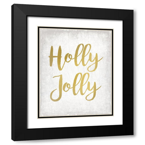 Christmas Jingle 2 Black Modern Wood Framed Art Print with Double Matting by Kimberly, Allen