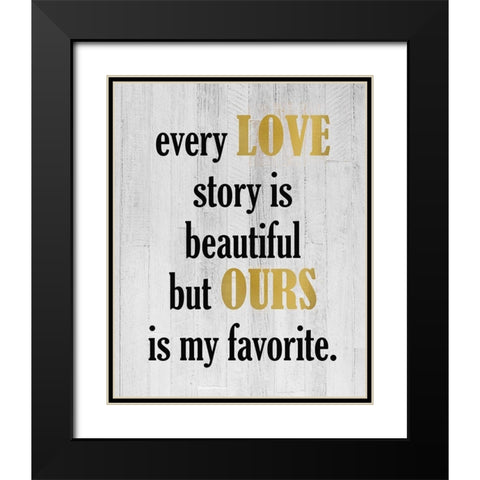 Every Love Black Modern Wood Framed Art Print with Double Matting by Kimberly, Allen
