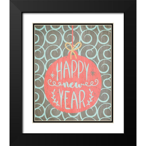 Merry and Bright 5 Black Modern Wood Framed Art Print with Double Matting by Kimberly, Allen
