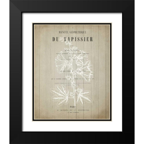 No 1 Floral Page Black Modern Wood Framed Art Print with Double Matting by Allen, Kimberly