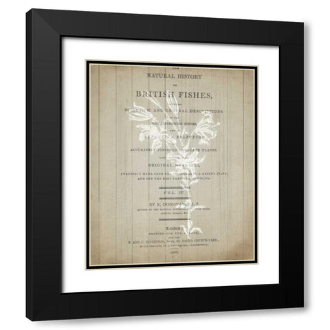 No 2 Floral Page Black Modern Wood Framed Art Print with Double Matting by Allen, Kimberly