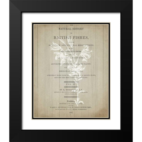 No 2 Floral Page Black Modern Wood Framed Art Print with Double Matting by Allen, Kimberly