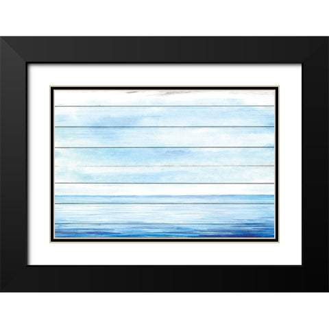 Waterscape Black Modern Wood Framed Art Print with Double Matting by Kimberly, Allen