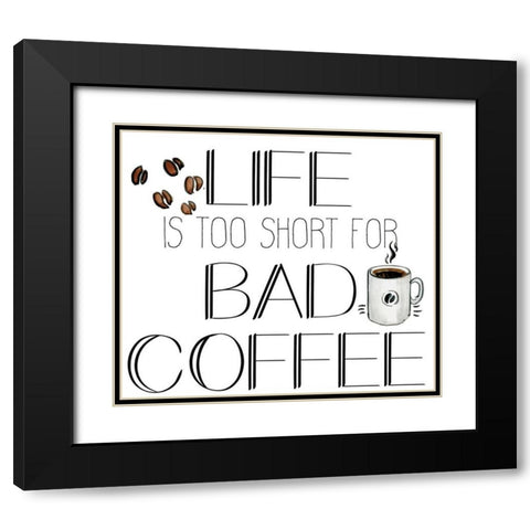 Morning Coffee 3 Black Modern Wood Framed Art Print with Double Matting by Kimberly, Allen