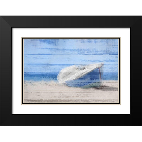 Beached on the Beach Black Modern Wood Framed Art Print with Double Matting by Kimberly, Allen