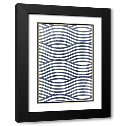 Navy 1 Black Modern Wood Framed Art Print with Double Matting by Allen, Kimberly