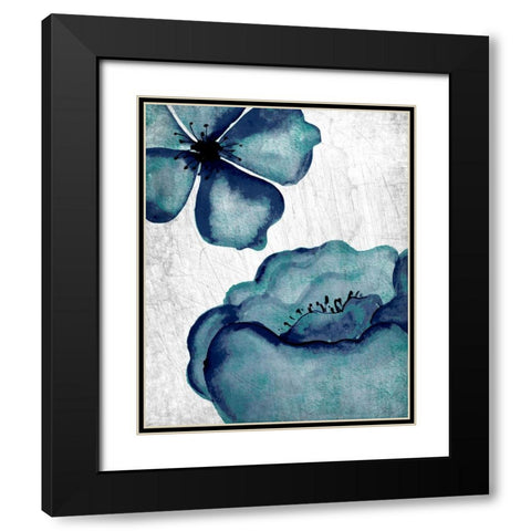 Hints of Teal 1 Black Modern Wood Framed Art Print with Double Matting by Allen, Kimberly