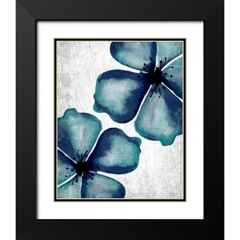 Hints of Teal 2 Black Modern Wood Framed Art Print with Double Matting by Allen, Kimberly