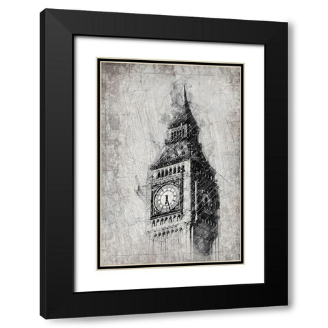 Big Ben Black Modern Wood Framed Art Print with Double Matting by Kimberly, Allen